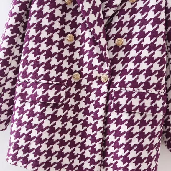 Houndstooth blazer in Purple - Picture 7 of 7